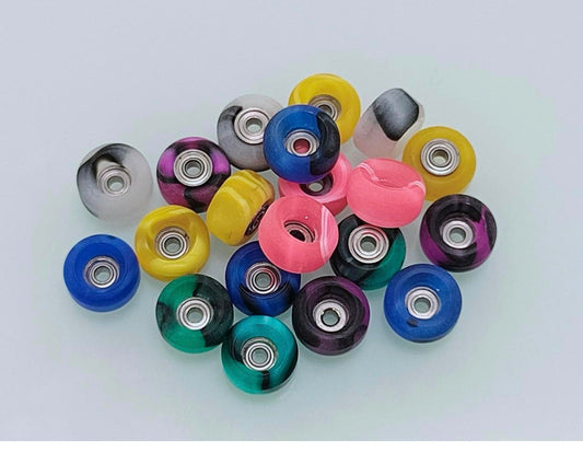 Pro Fingerboard  Wheels 7.5x4.5mm-Swirl Colorful