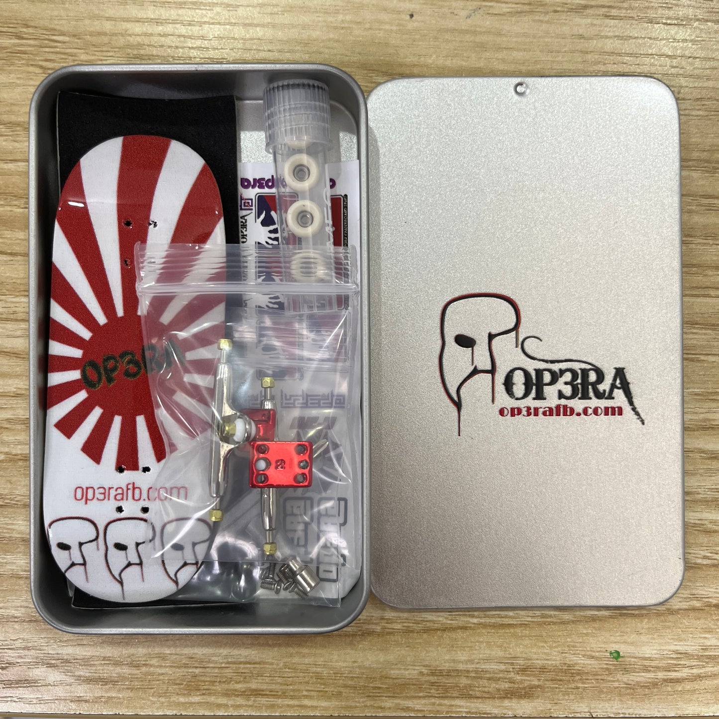 OP3RA V2-Pro Fingerboard Complete 34*96mm-Red Rays