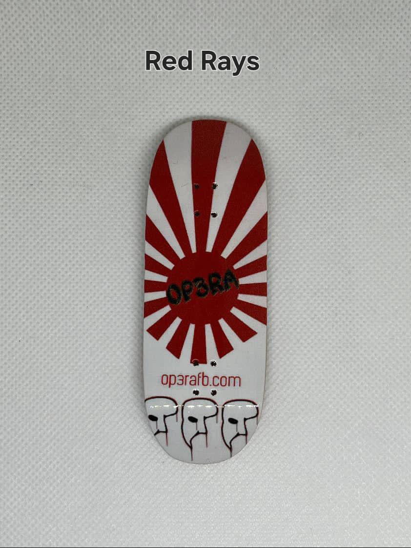 OP3RA V2-Pro Fingerboard Complete 34*96mm-Red Rays