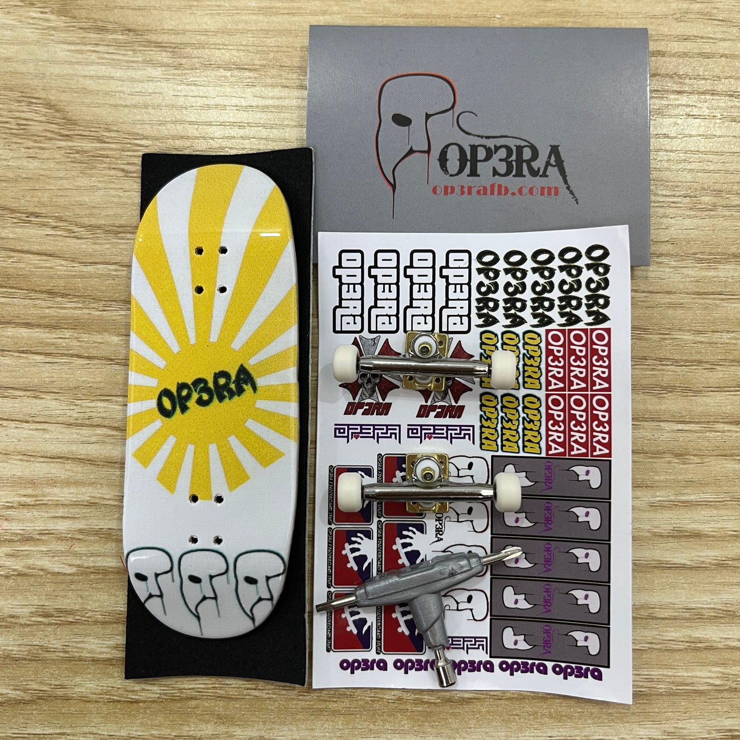 OP3RA V2-Pro Fingerboard Complete 34*96mm-Yellow Rays